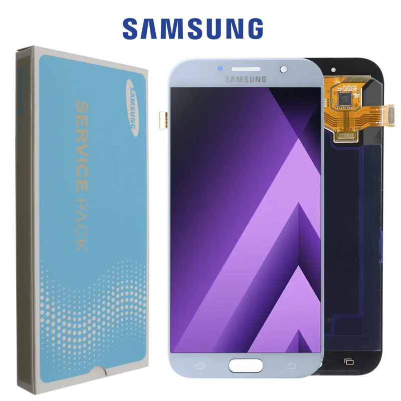 Super Amoled 5," lcd для Samsung Galaxy A7 A720 A720F дисплей кодирующий преобразователь сенсорного экрана в сборе lcd для Galaxy A7 Duos