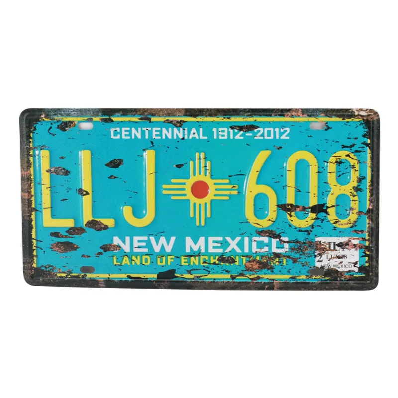 B US Arizona Las Vegas Oregon автомобильный металлический декоративный номерной знак винтажный домашний декор жестяная вывеска Бар Паб гараж настенный плакат табличка C19 - Цвет: B
