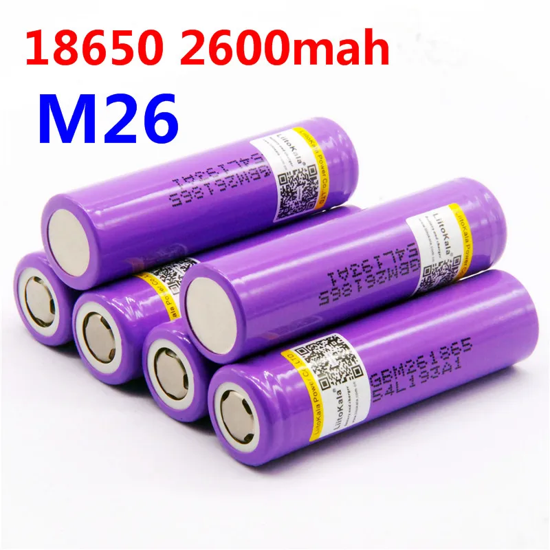 Литий-ионная аккумуляторная батарея LiitoKala M26 18650 2500 2600 мАч 10A | Электроника