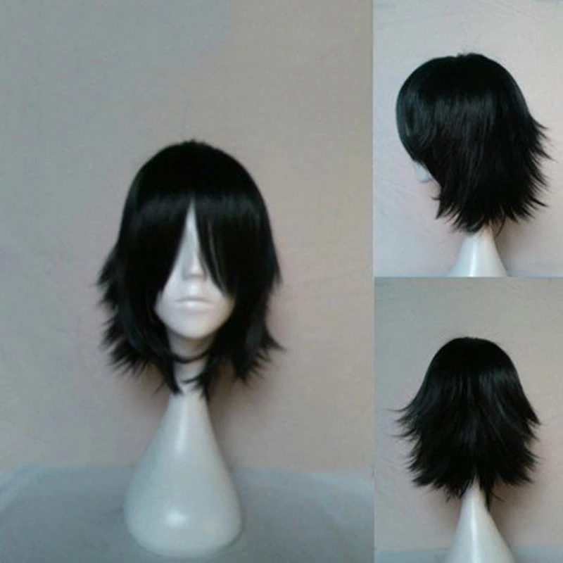 Парик для косплея HAIRJOY из синтетических волос короткие прямые фиолетовые черные