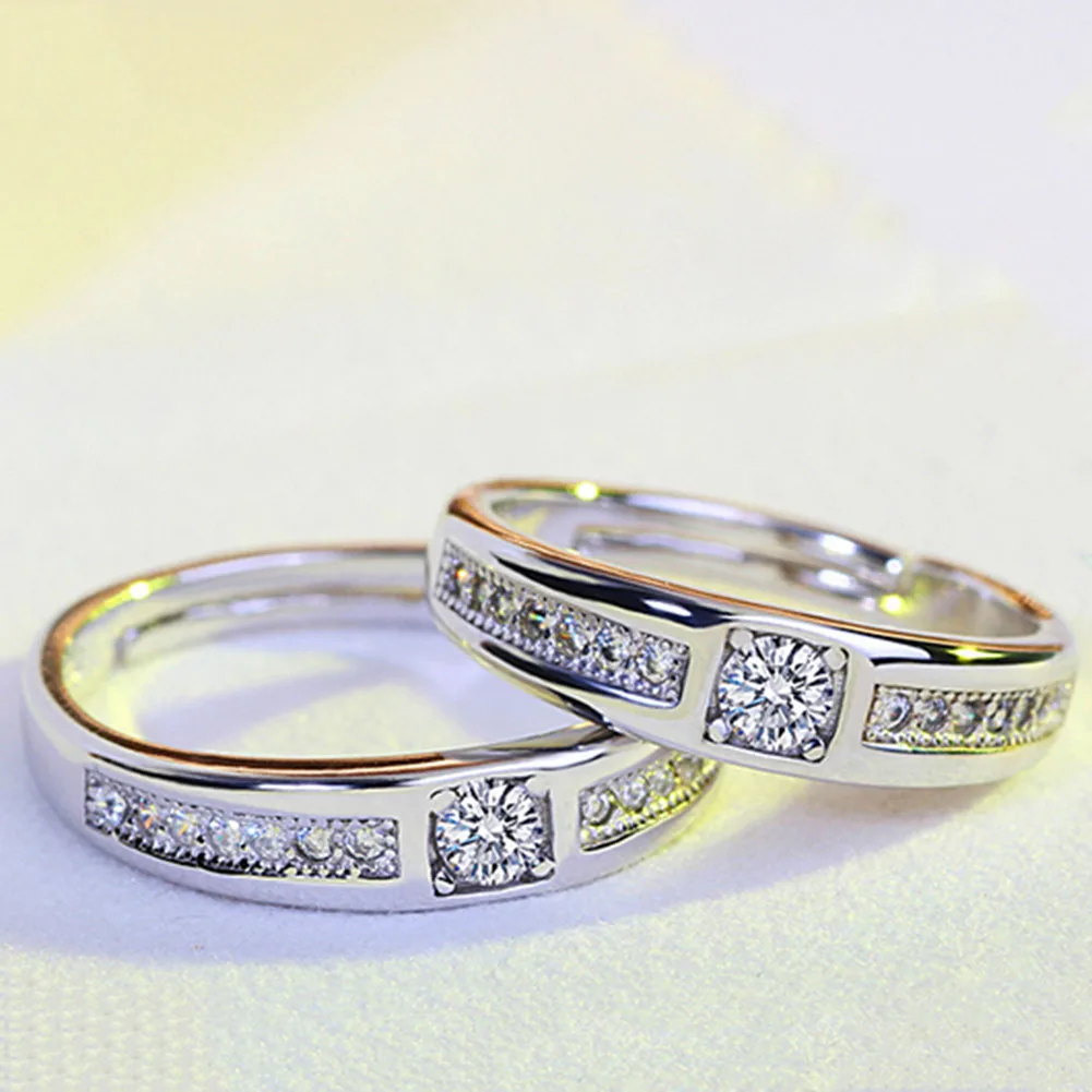 1 пара кольцо для влюбленных свадьбы Открытое мужчин и женщин свадебной