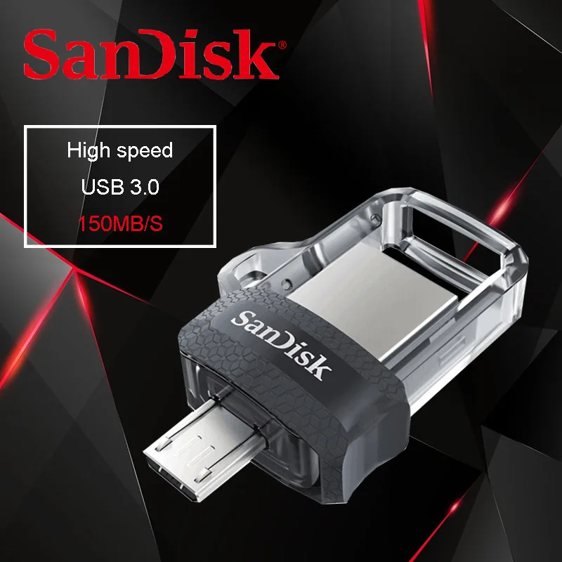 Sandisk 16GB USB двойной OTG флэш накопитель 3 0 высокоскоростной 130 м/с флешки|USB