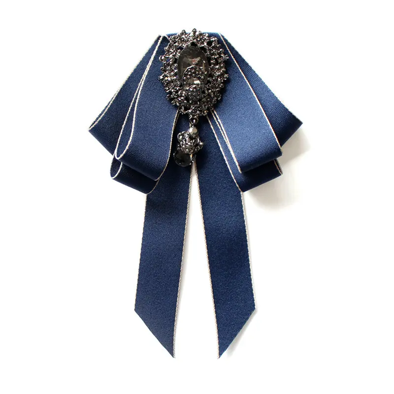 Handmade Bowtie Официальная Мужская Свадебная рубашка с воротником и галстуком-бабочкой броши на булавке бабочка эластичная лента Стразы Хрустальная ленточка с бантиками - Цвет: Handmade Bowtie