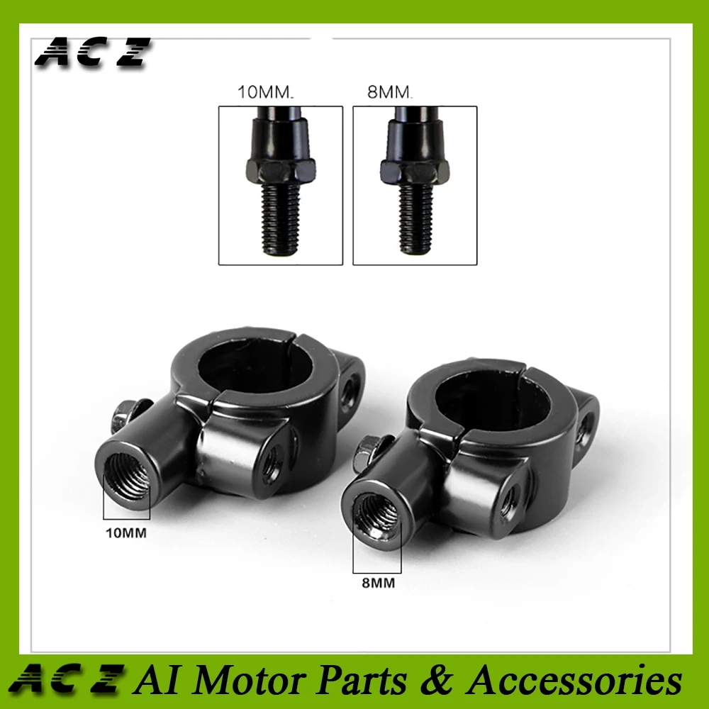 ACZ Motorcycle 1 pair 22mm Universal Rearview Mirror Holder Adapters Mounts Riser Spacers Extension Adapter Clamp Mount | Автомобили и