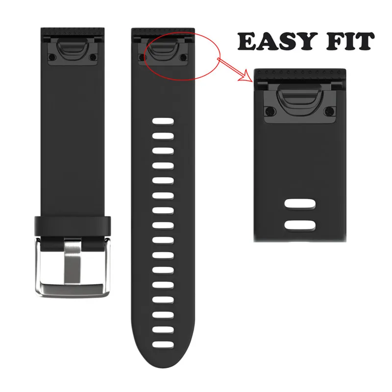 20 мм силиконовые полосы для Quickfit Garmin Fenix 5S Смарт-часы Quick Release Easy Fit силиконовый сменный ремешок для часов