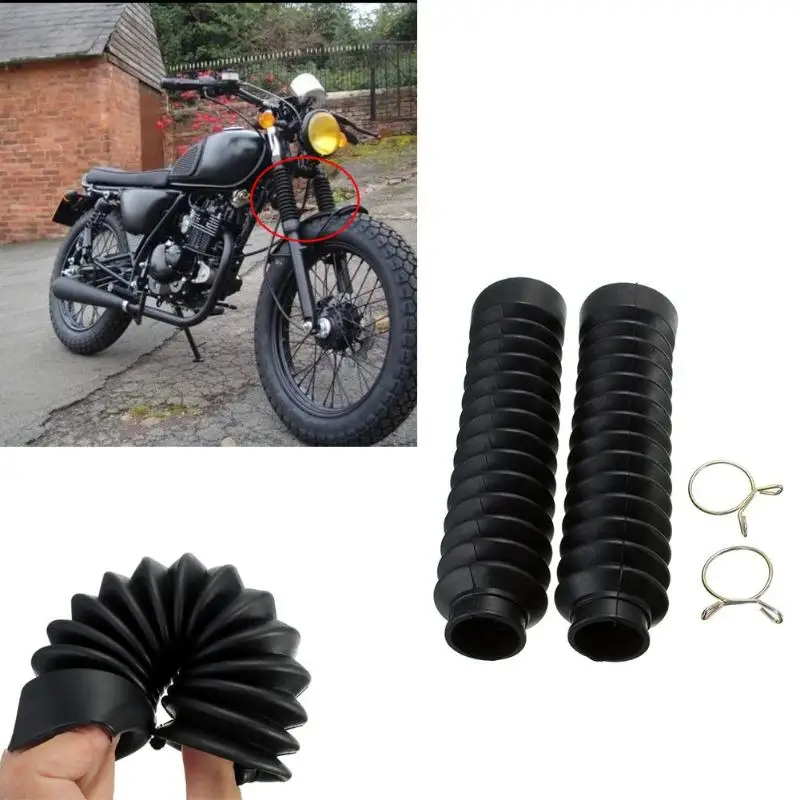 VODOOL 2Pcs Motorcycle Front Fork Cover Gaiters Gators Boot Shock Protector Dust Guard for Off Road Pit Dirt Motocross Bicycle