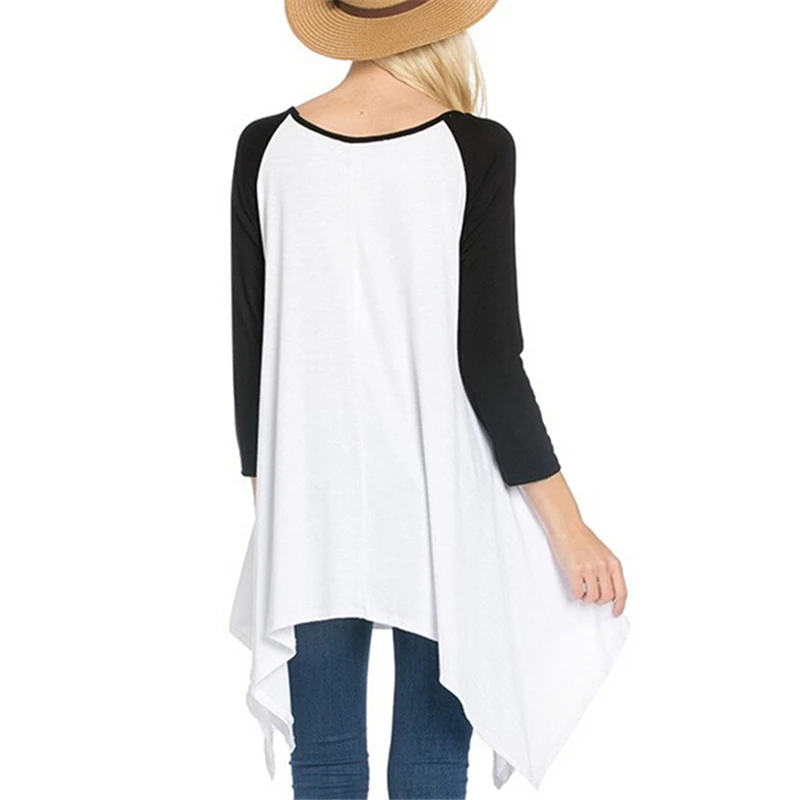 

hirigin 2017 Hot fashion Women's Loose color patchwork Long Sleeve Cotton blouses deer flower printed Casual Shirt Tops Blouse