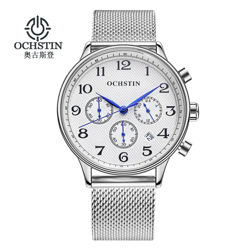 Часы мужские кварцевые в стиле милитари с хронографом|masculinos relogios|masculino relojemasculino