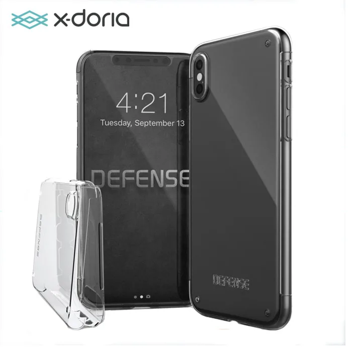 X-дориа обороны 360 чехол для Apple IPhone x 0.6 мм Ультра silime PC В виде ракушки+ полный охват защиты жесткий корпус