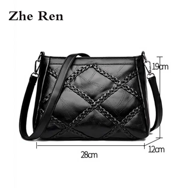 Модные Винтажные кожаные кос одного плеча сумки тренд с crossbody сумка кожаная Сумки