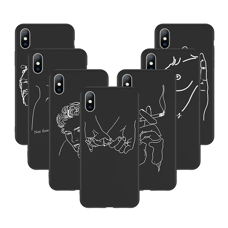 Чехол Ottwn для iPhone 11, 6, 6 S, 7, 8 Plus, чехол для телефона с абстрактными линиями для iPhone 5, 5S, SE, 11 Pro, Max X, XR, XS, Max, мягкая задняя крышка из ТПУ