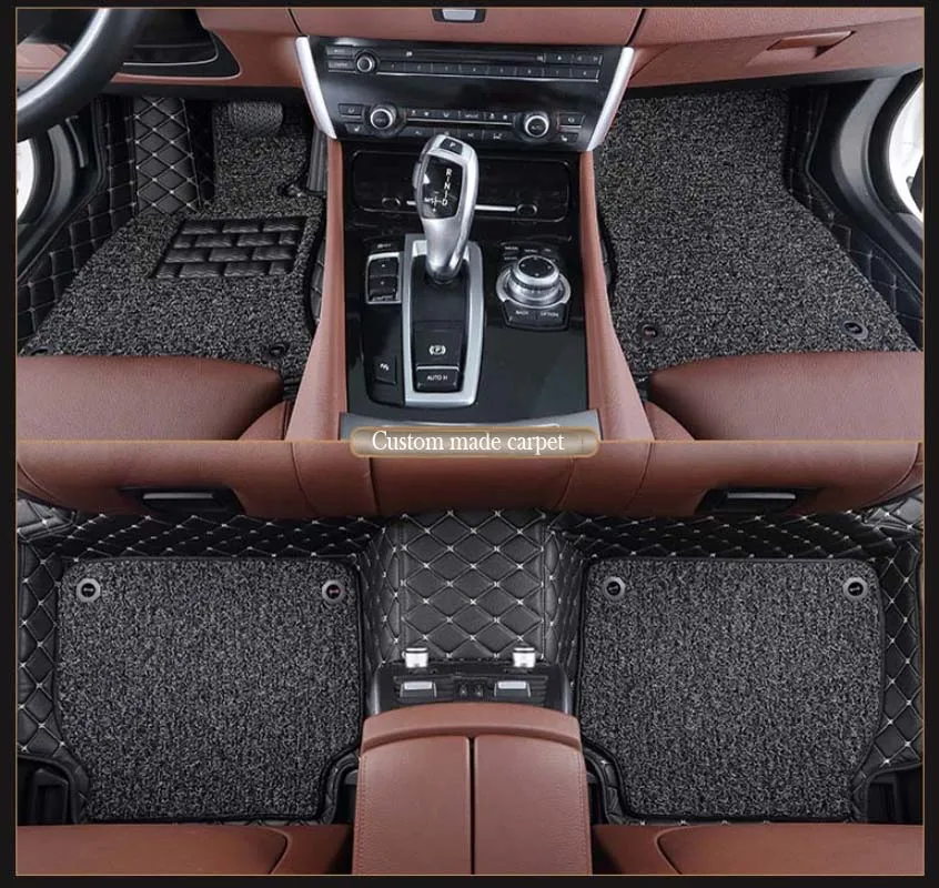 Двухслойные автомобильные коврики AA для Volvo C30 S40 S60L V40 V60 XC60 XC90 Стайлинг автомобиля