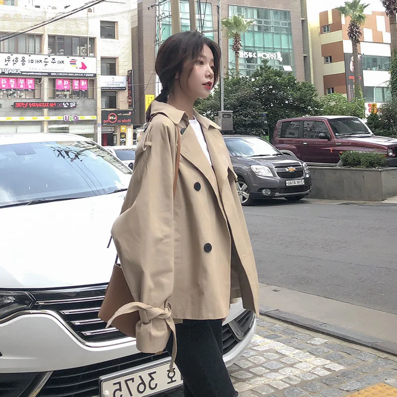Neploe Spring 2020 Women Trench Plaid Striped Double Breasted Coat Korean Vintage Slim Ladies Clothes 43443 | Женская одежда