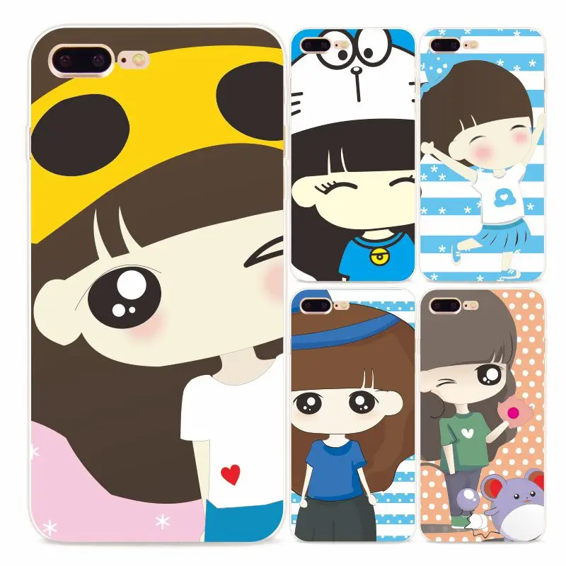Милый Мультфильм Case Для iPhone 5s SE 6 s 7 Плюс плюс Мягкий Гель Гибкая ТПУ Телефон Сумка