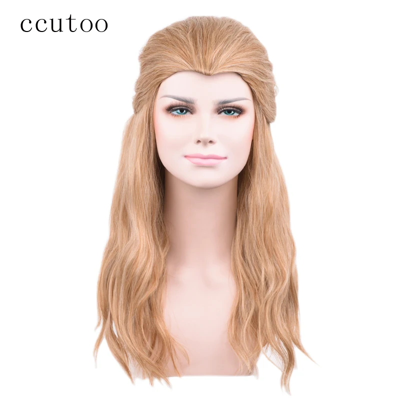 Ccutoo 60 см блонд коричневый Микс кудрявые длинные красивый наконечник Widow's Peak