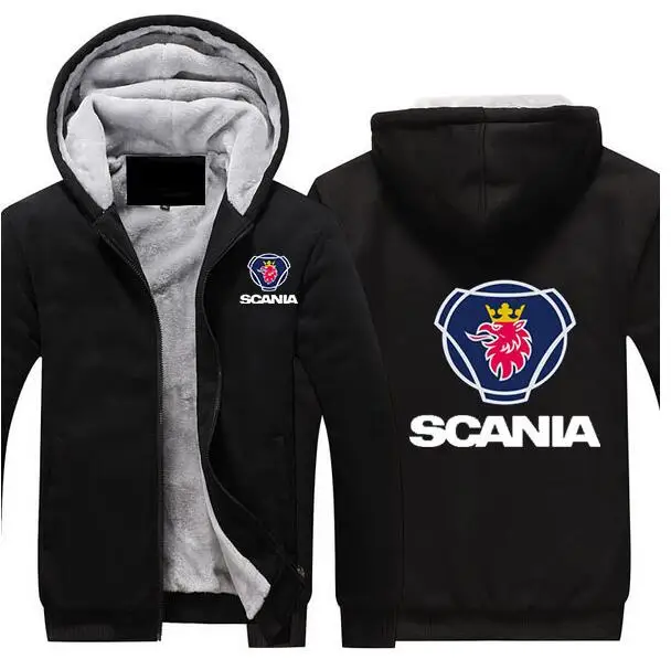 2019Car SCANIA толстовка мужская флисовая Толстая куртка с капюшоном High Street VOLO кардиган