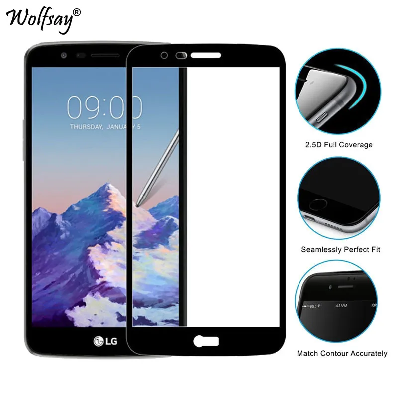 2 шт. с округленными изогнутыми краями Стекло рисунками для LG K8 2017 Экран протектор