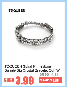 TDQUEEN браслеты с серебряным покрытием Pulseiras браслет Кристалл Стразы многорядные Спираль браслет для женщин