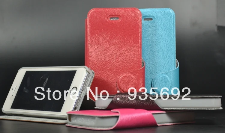 free shipping MAGNETIC WALLET PU LEATHER CASE COVER FOR iphone 5s |