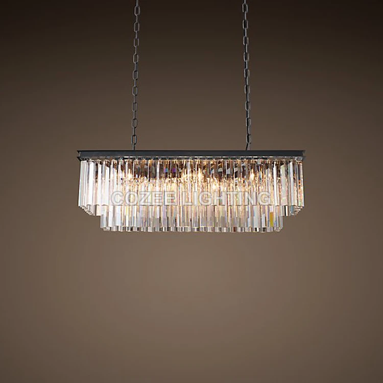 Винтажные светодиодные люстры освещение Современные хрустальные призмы люстра