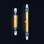 Светодиодсветильник лампа R7S COB с регулируемой яркостью, 78 мм, 118 мм, стеклянная трубка, 15 Вт, 30 Вт, 40 Вт, 50 Вт, заменясветильник галогенная лампа, 220 В переменного тока, 230 В, R7S, прожсветильник Тор