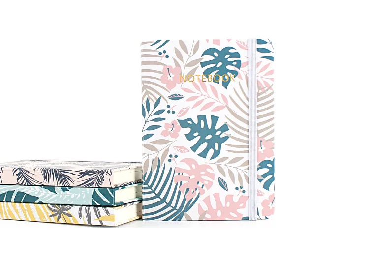 A7 Plam Hardcover Ruled Notebook Forest Leaves Art Bullet Journal Notebook Stationery Creative SketchBook Bujo Stationery