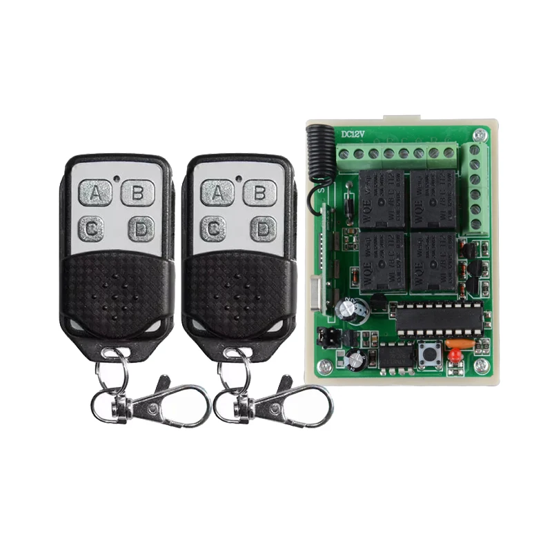 24V 4 Channel RF Wireless Remote Switch Control Light System CH Receiver + 2 Transmitters IN 433.92Mhz | Обустройство дома