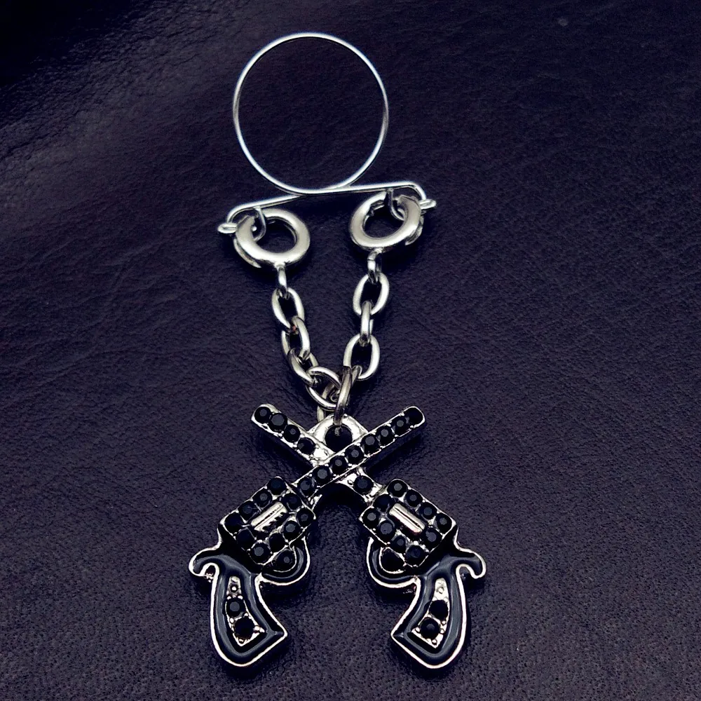 2 piece Punk Rock Sexy Love double gun Nipple Ring Shield Rings Body Piercing Jewelry Teeth Bar Women Gift | Украшения и