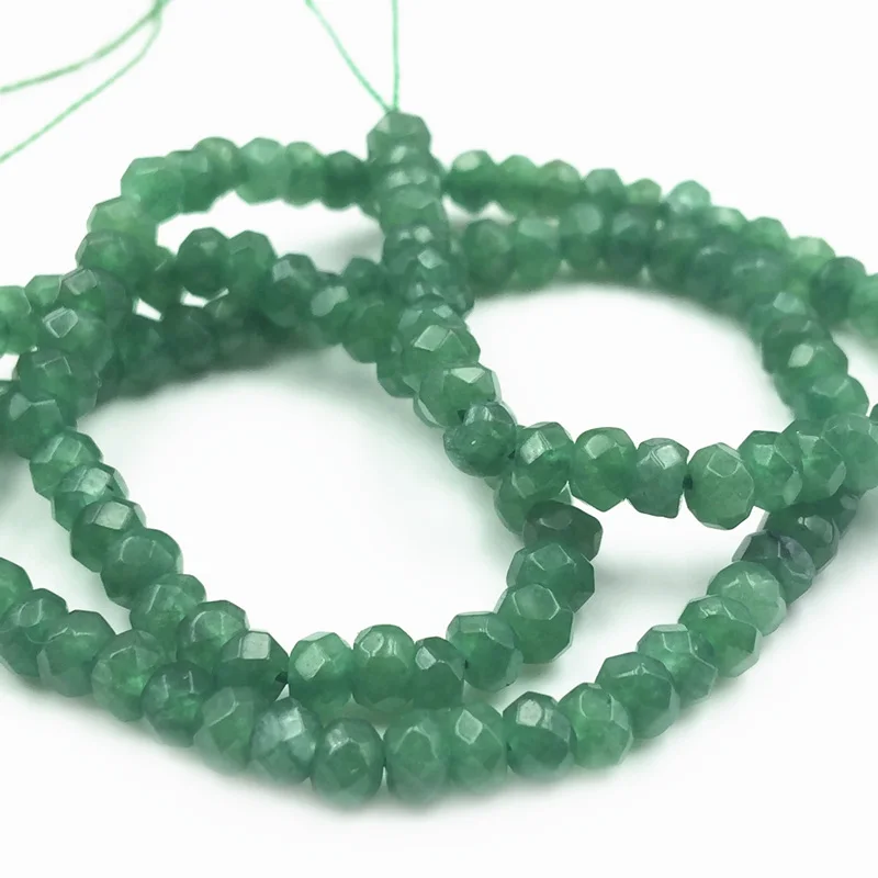 green aventurine 2x4 мм натуральный камень Abacus граненые свободные бусы из халцедона для DIY изготовления ювелирных изделий многоцветный нефрита фурнитура 15 дюймов A148 - Цвет: green aventurine