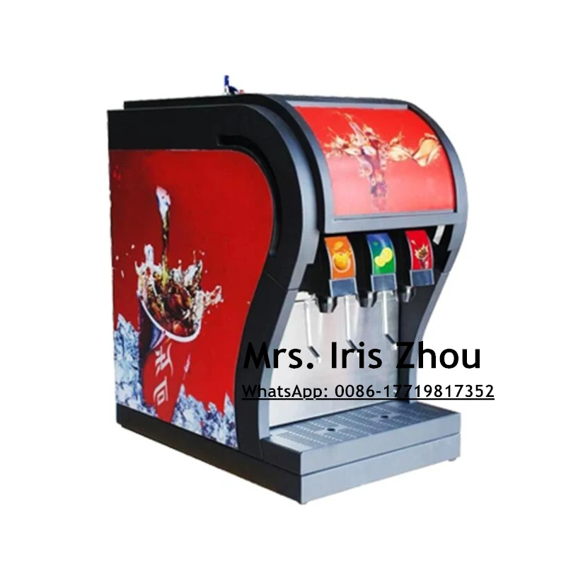 

CFR Shipping By Sea 3 Pump Coke Post Mix Soda Fountain Dispenser Soda Drinks Dispensing Machine With 3 Valves
