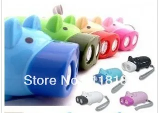 Double-sided lovely Zhushou pressure double flashlight and environmental hand-cranked | Лампы и освещение