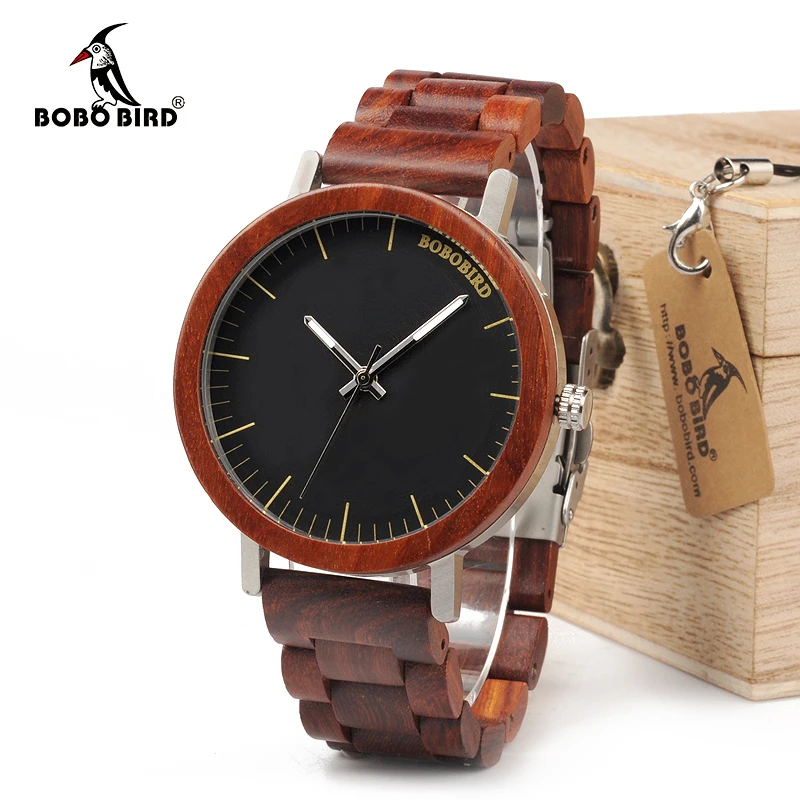 Мужские кварцевые часы BOBO BIRD WM16 с ремешком из дерева|watch brand|watch designer brandswatch for |