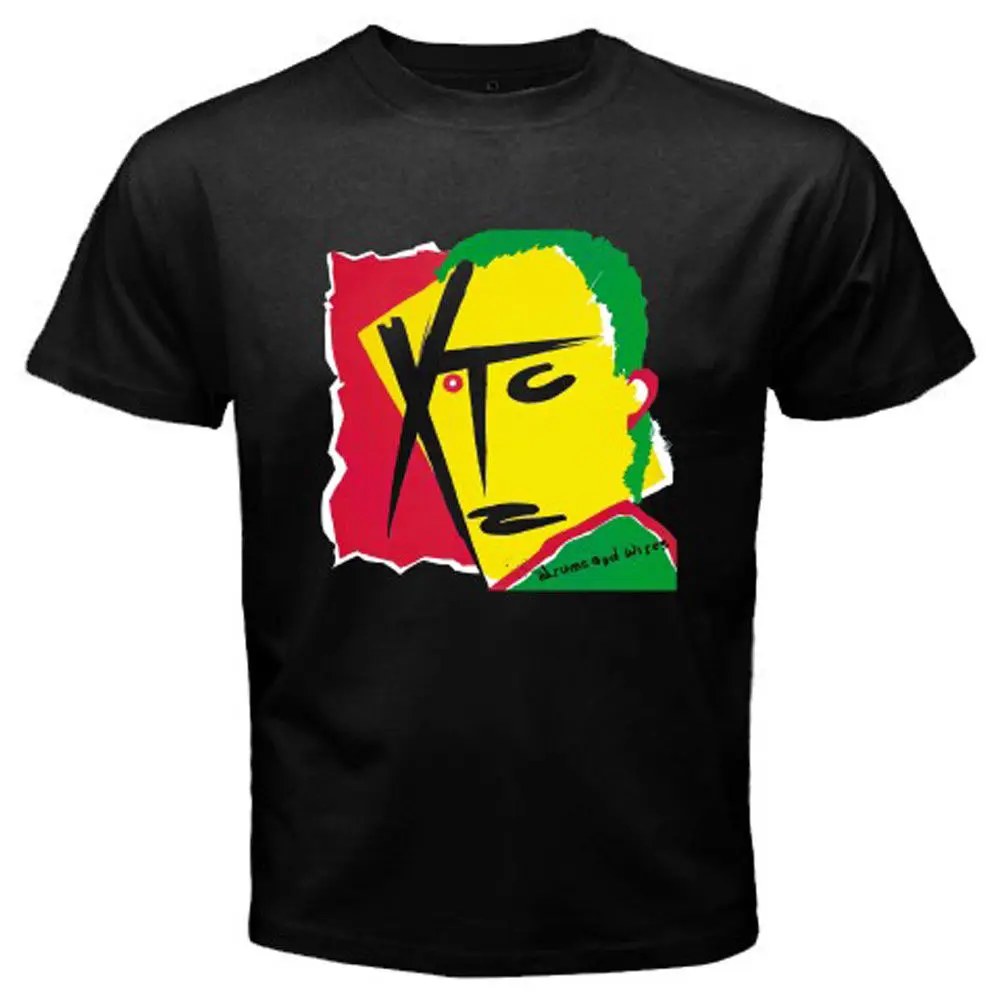 

New XTC Drums and Wires Album Cover Rock Band Men's Black T-Shirt Size S-3XL Short Sleeve T Shirt Free Shipping