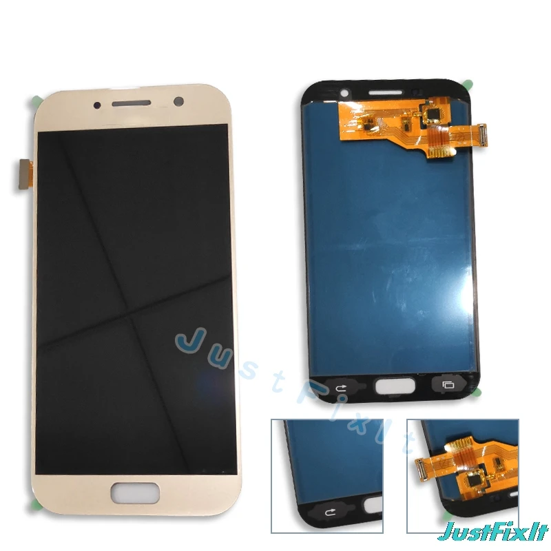 Для SAMSUNG GALAXY A5 2017 тела A520 A520F SM Дисплей Сенсорный экран дигитайзер Ассамблеи