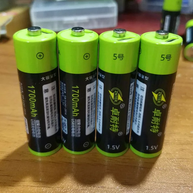 6 шт. перезаряжаемые литий полимерные батарейки ZNTER 1 5 в AA МВт/ч|li-ion battery|battery abattery