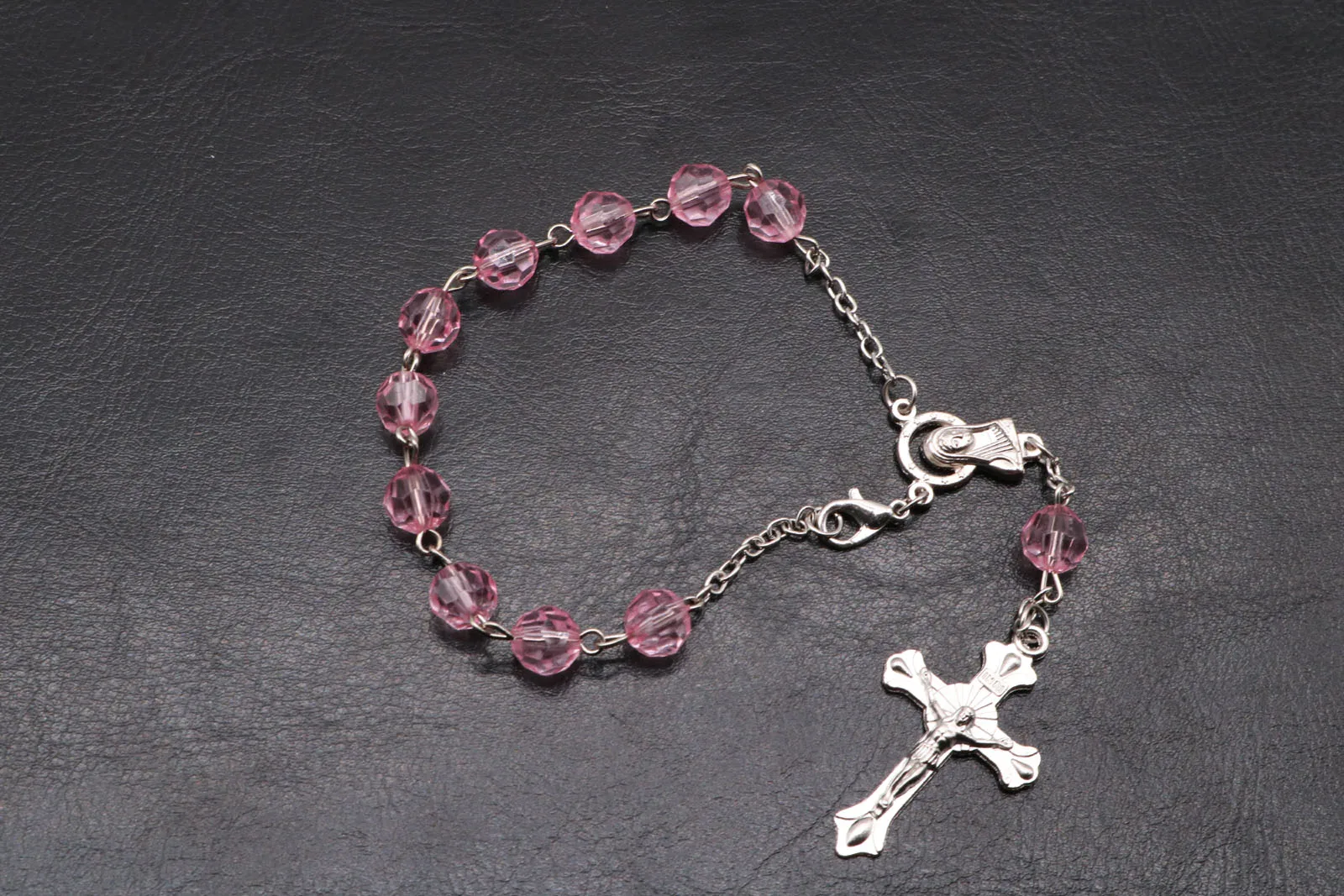 Бусы из 8 мм пластиковый прозрачный шар Мария и Иисуса Христа крест религиозных