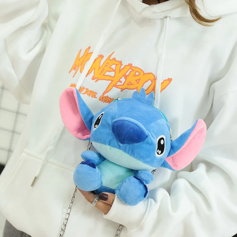 Синий 1 шт., 20 см* 15 см* 7 см, 2 цвета, милая синяя сумка, плюшевая игрушка Kawaii, мягкая розовая сумка-мессенджер для девочек и детей - Цвет: Синий