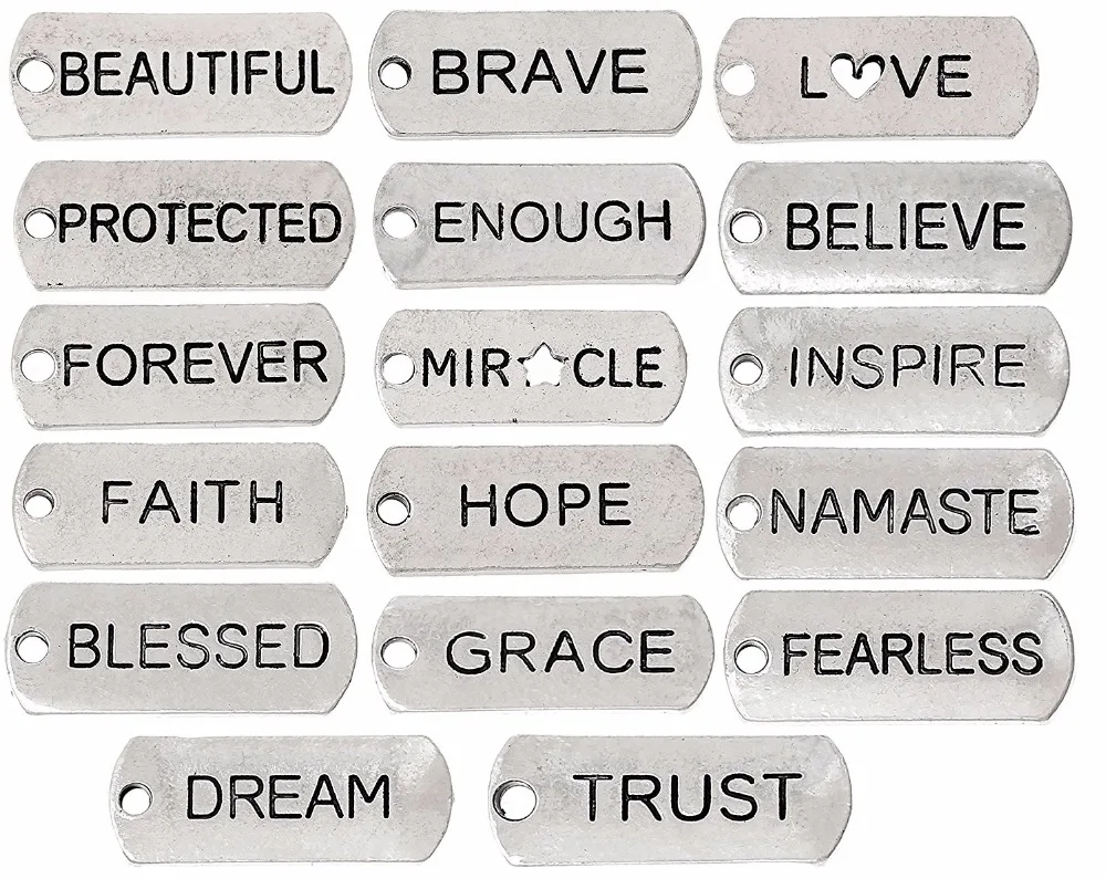 50 шт. случайные вдохновляющие сообщения подвеска винтажная сделай сам античное