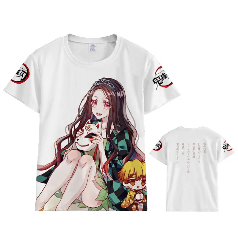 H Coshome аниме Demon Slayer Kimetsu no Yaiba Косплей Tanjiro Kamado футболка для мужчин и женщин костюм короткий рукав летние футболки топы - Цвет: H