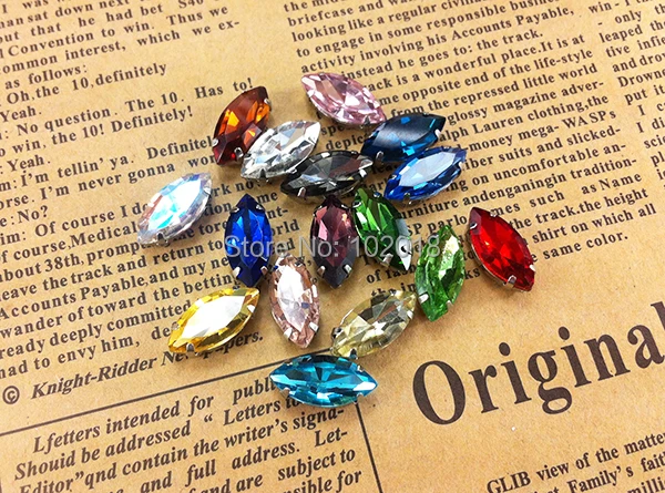 Супер блестящие стеклянные кристаллы Необычные камни 100 шт. 9x18 мм форма петли