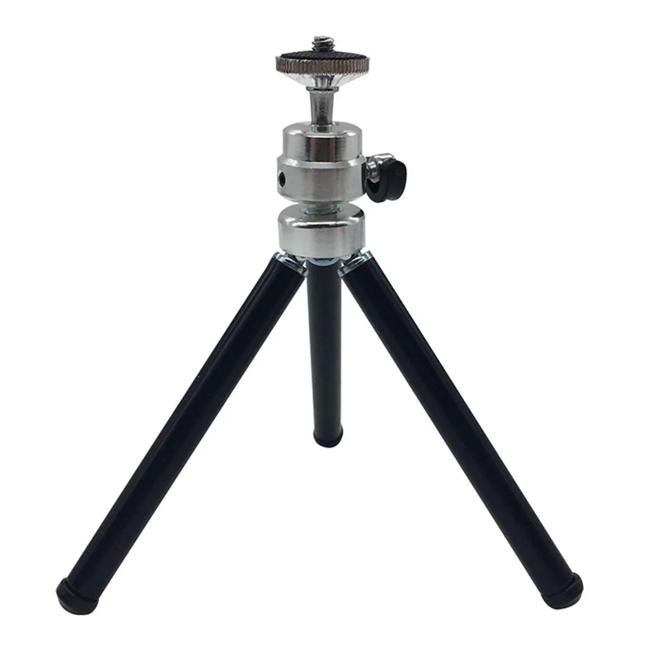 Портативный раздвижной металлический мини штатив с 2 секциями и держателем для