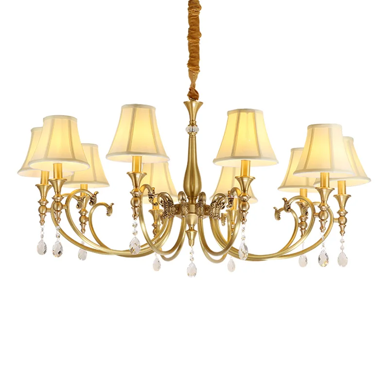 Современная Европейская латунная медная хрустальная люстра Lingting Роскошная