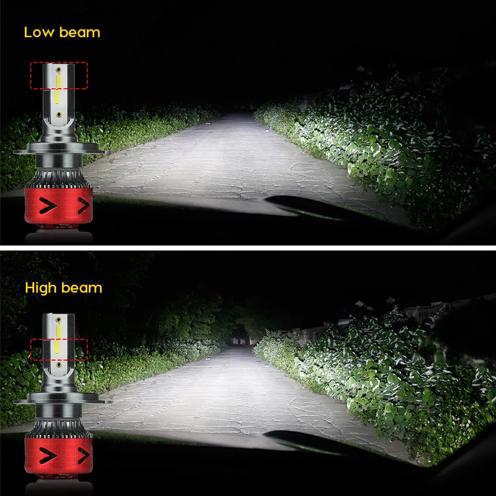 Zdatt 2 шт. H7 светодиодный Headllights H4 светодиодный лампы H1 H11 HB3 9005 9006 супер яркий свет сигнальная лампа 100W 10000LM 6000 К Противотуманные фары 12 V/24 V Авто