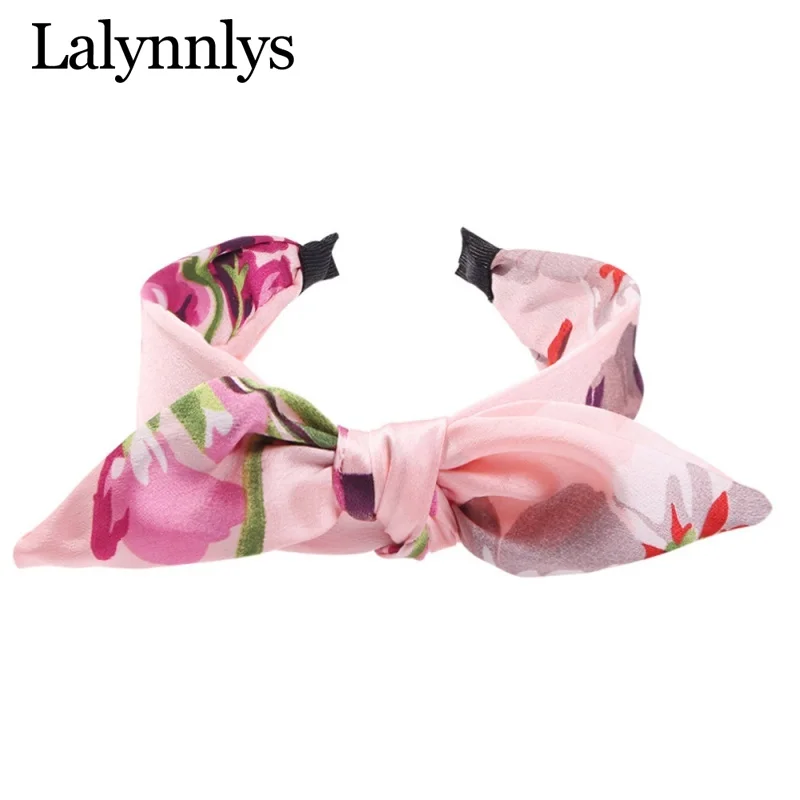 Lalynnlys корейская мода, бархатная головная повязка, бант, тюрбан, лист, цветочный узор, повязки для волос, Богемные аксессуары для волос F05761