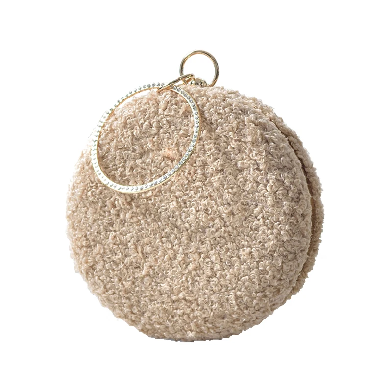 

Kingluck The Evening Bags Women Clutch Bags The lambs wool Wedding Bridal Fashion Rhinestone Bags