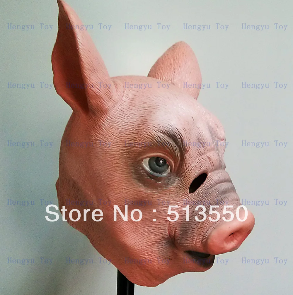 

Angry Pig Head Mask Lovely Animal Full Head Mask Party Fancy Dress