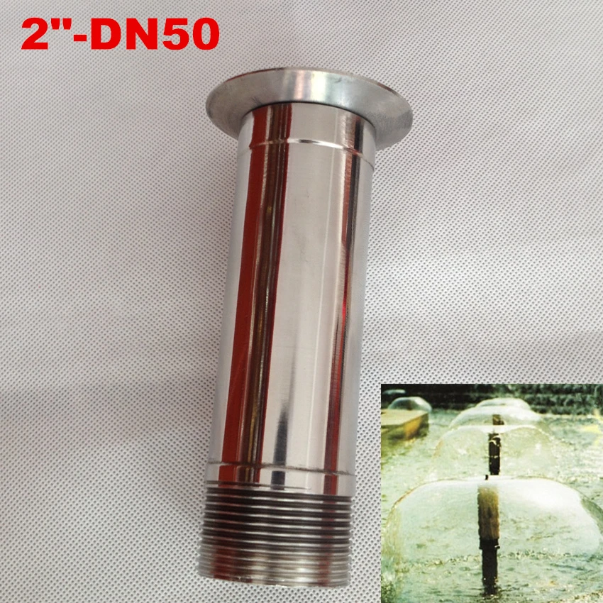 DN50 2" Stainless Steel Mushroom Pool Fountain Nozzle Spray Head Pond