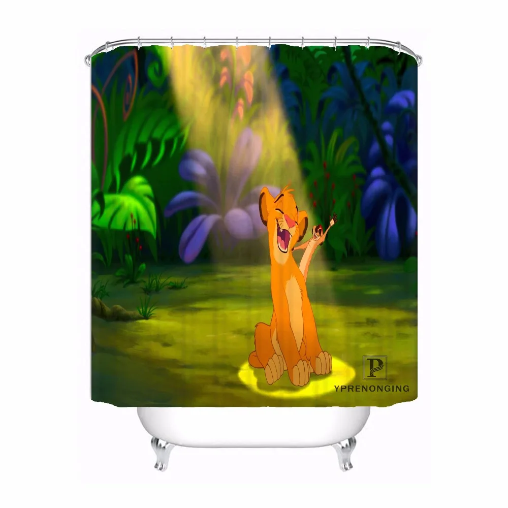 Пользовательские Король Лев SImba водонепроницаемый занавески для душа дома ванной Ванная комната s крючки полиэстер ткань мульти Sizes180509-02-04