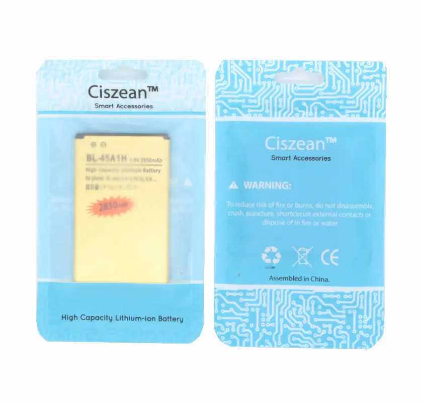 Ciszean 2850 мА/ч BL 45A1H BL45A1H золотистый сменный аккумулятор + Универсальный Зарядное