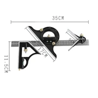 3 in 1 combination square angle finder protractor 45%c2%b0 180%c2%b0 adjustable separable ruler 300mm woodworking measuring tools